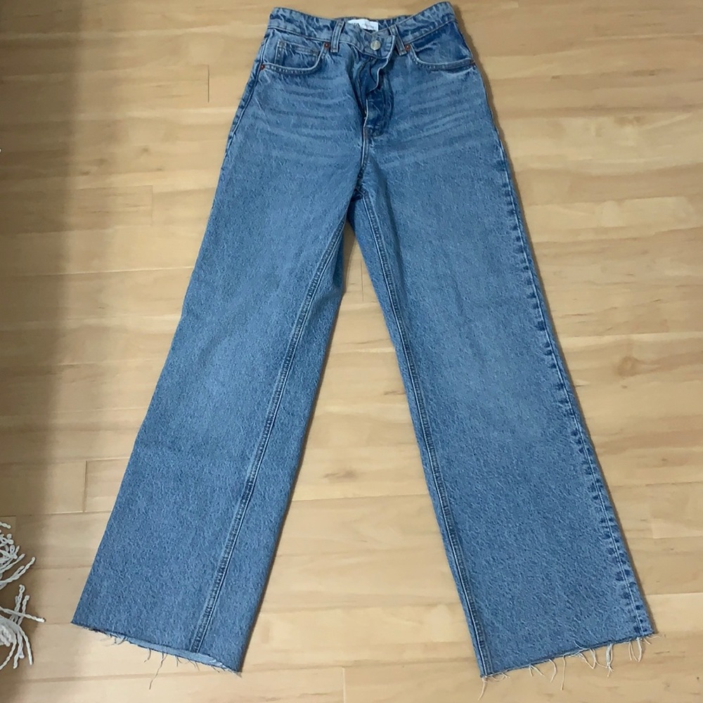 NWOT zara wide leg baggy jeans high waisted